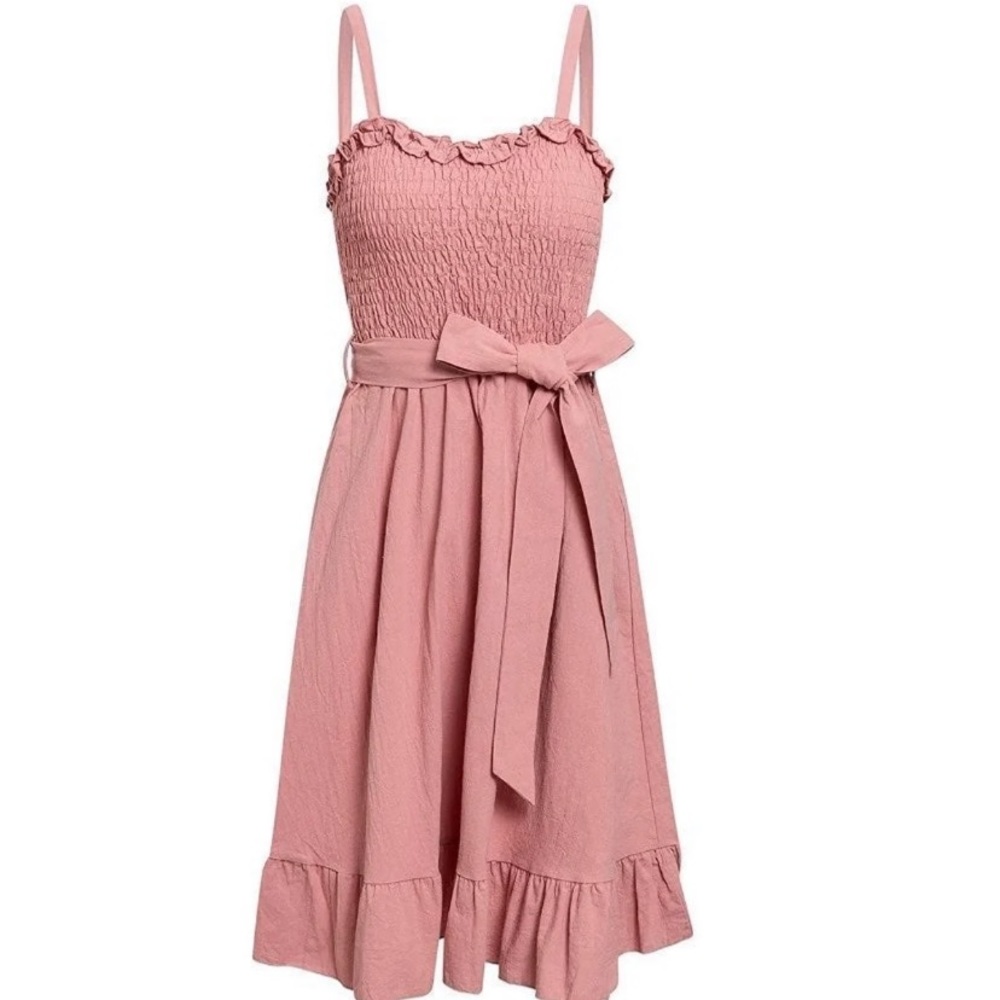 Simplee Dusty rose midi dress